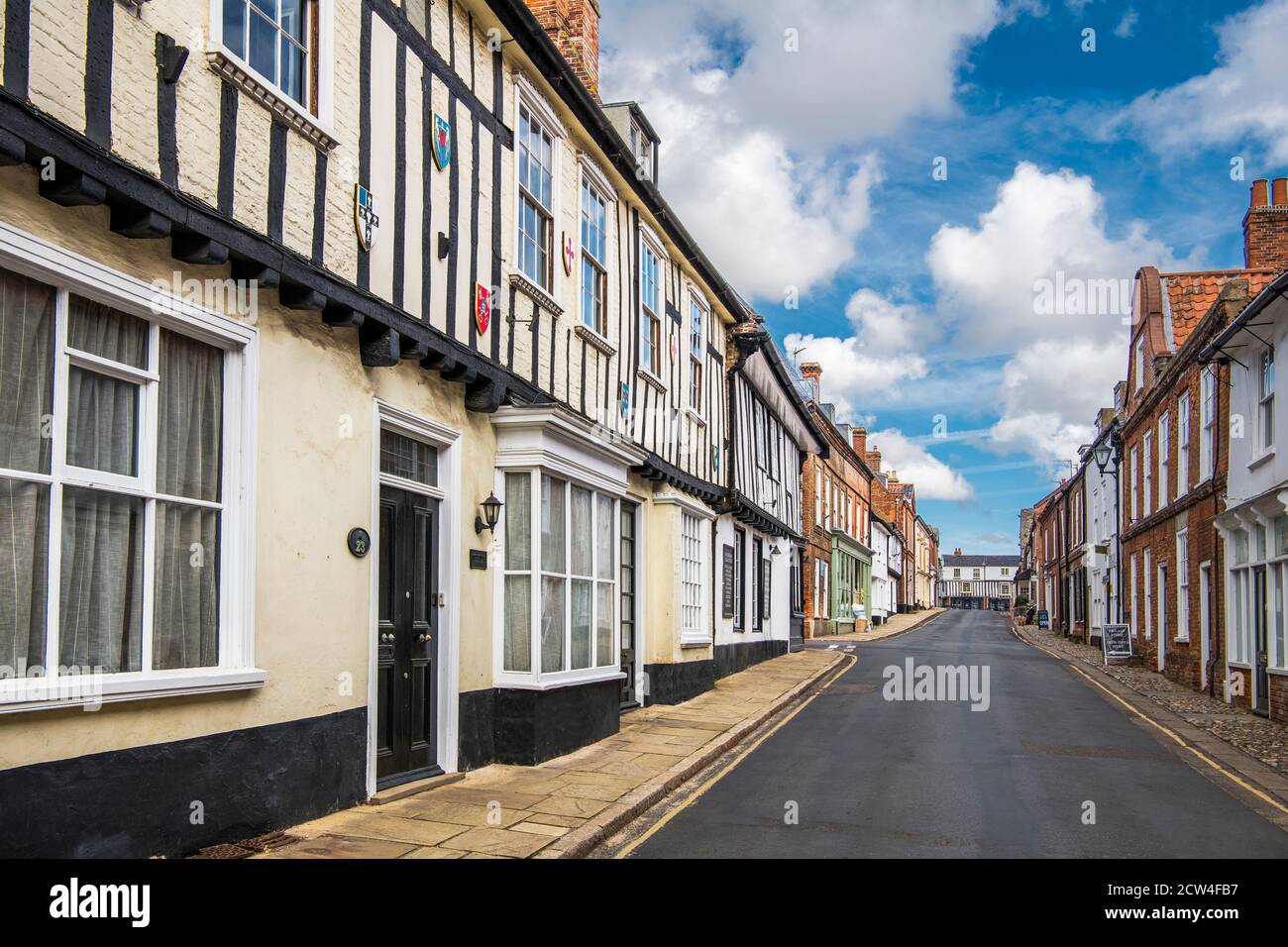 High Street Walsingham Village Norfolk Inghilterra Foto Stock