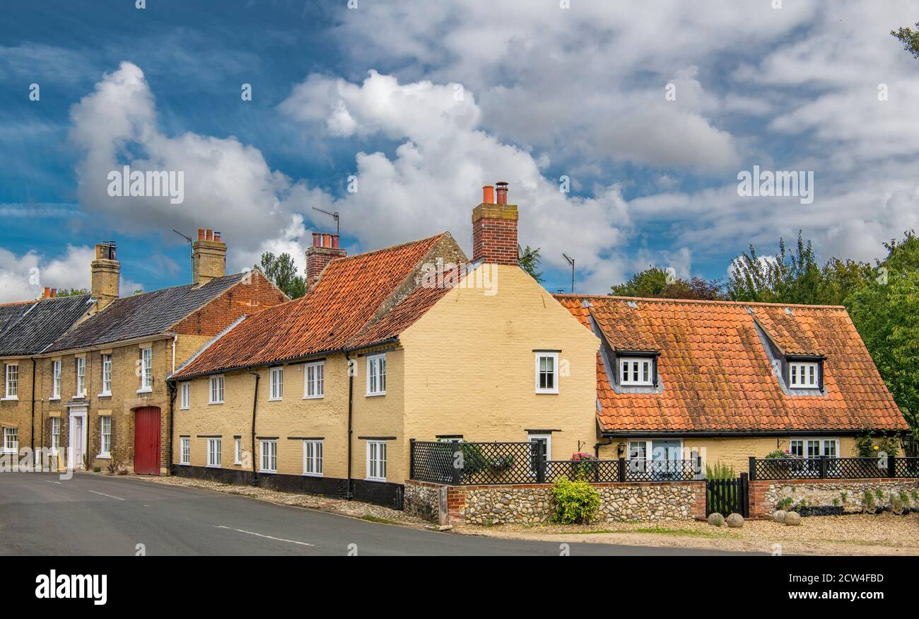 Tipico villaggio di Norfolk Knight Street Little Walsingham Village Norfolk Inghilterra Foto Stock