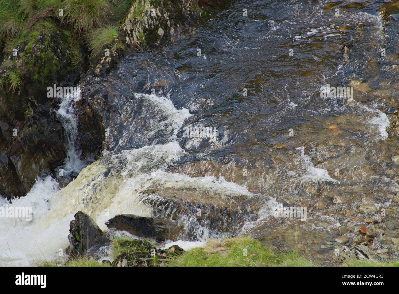 La valle del fiume Elan, Abergwestyn Common, vicino a Builth Wells, Mid Wales Foto Stock