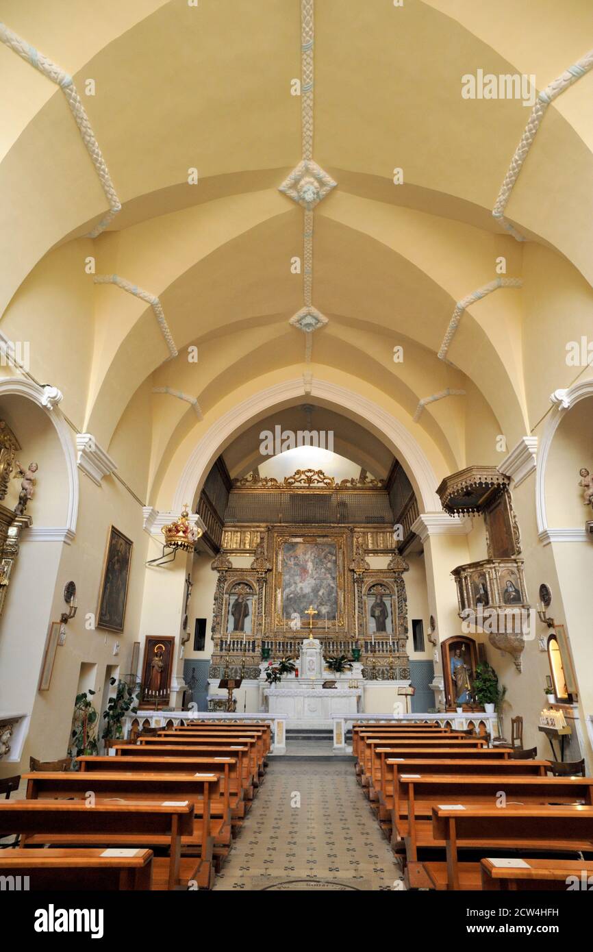 Italia, Basilicata, Matera, chiesa di Santa Chiara interiore Foto Stock