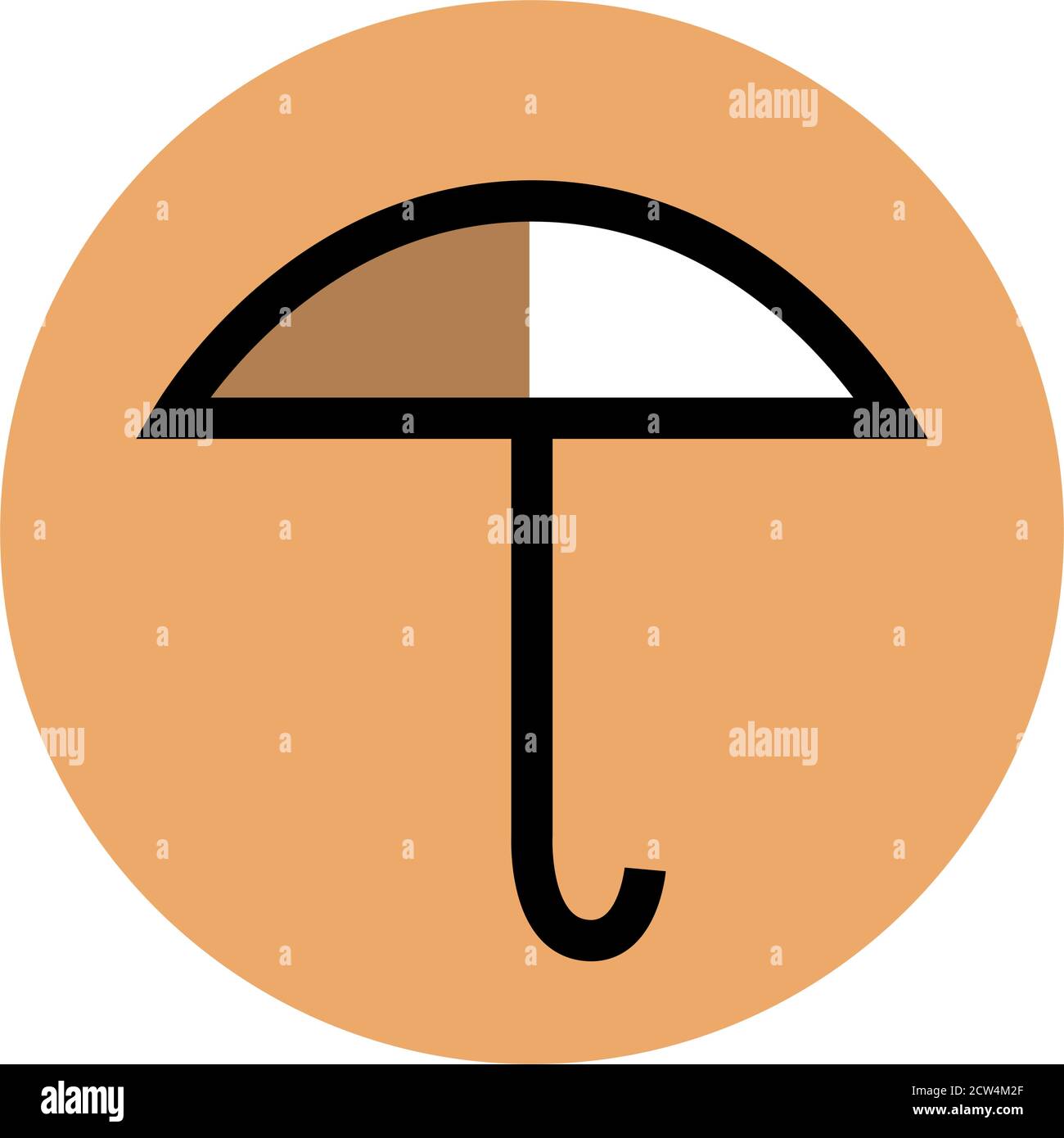 Apri l'icona ombrello. Illustrazione Vettoriale