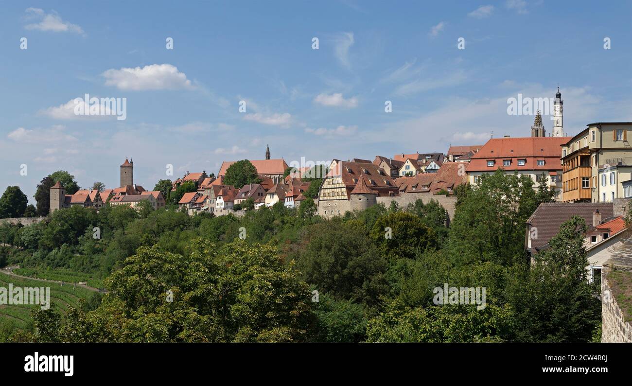 Città vecchia, Rothenburg ob der Tauber, Franconia centrale, Baviera, Germania Foto Stock