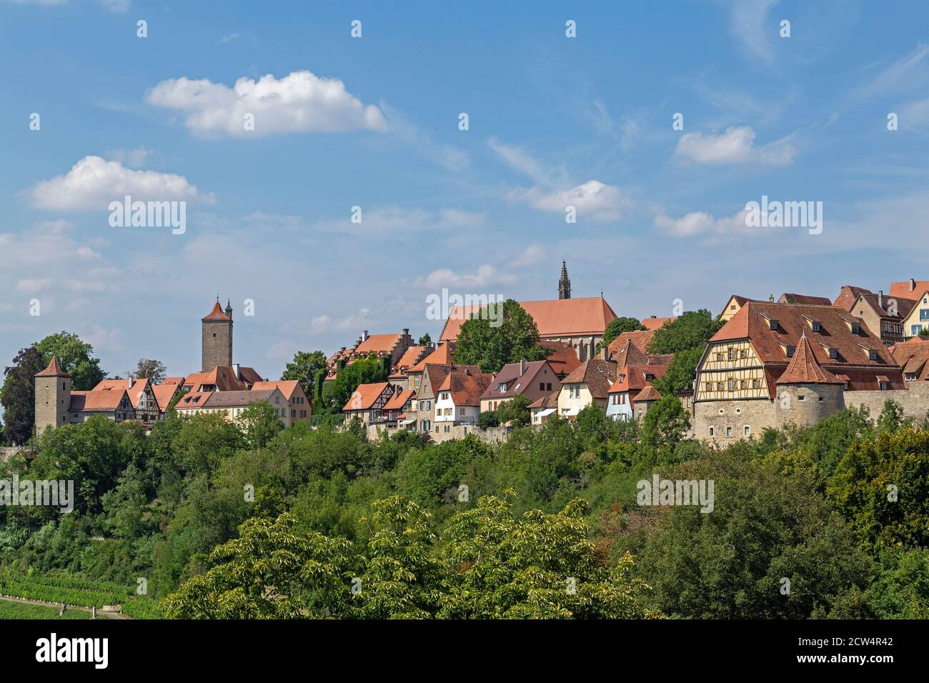 Città vecchia, Rothenburg ob der Tauber, Franconia centrale, Baviera, Germania Foto Stock