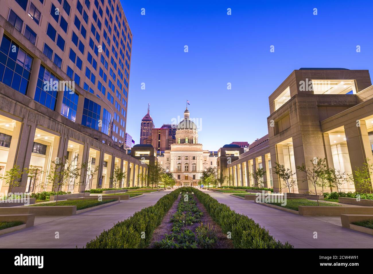 Edificio governativo dello stato dell'Indiana a Indianapolis, Indiana, Stati Uniti. Foto Stock