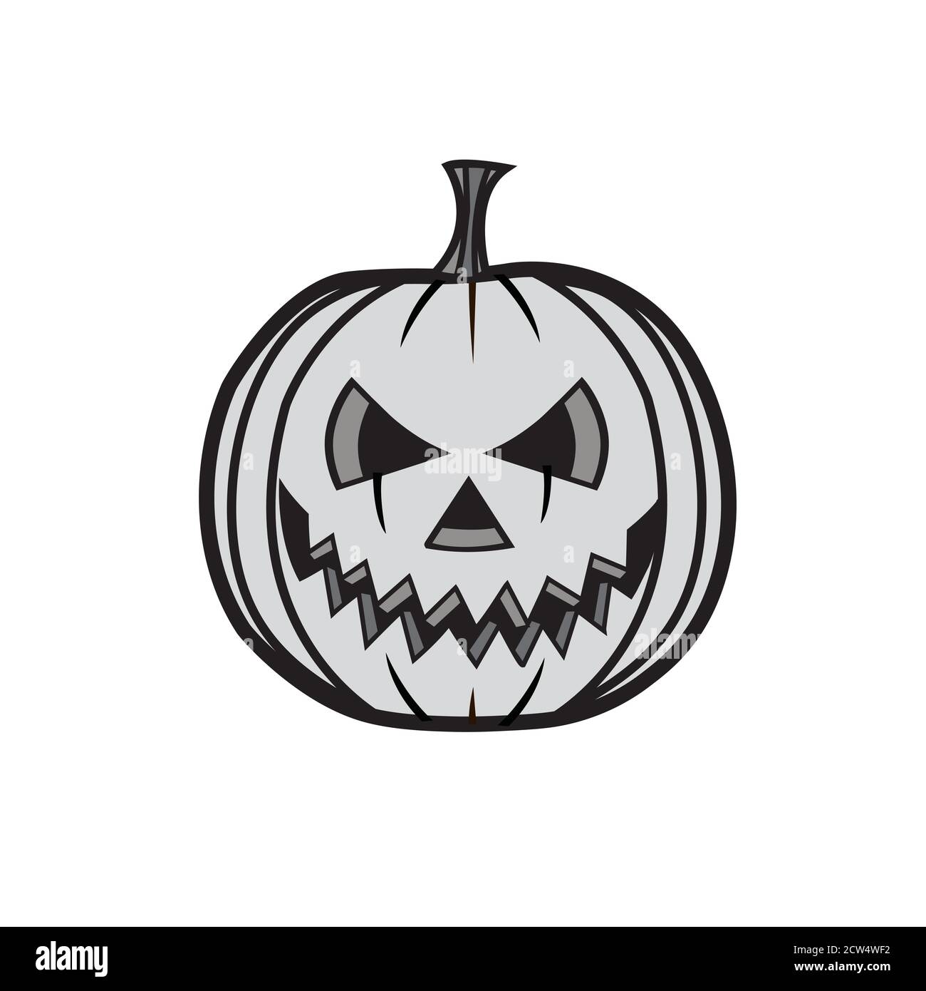 Vettore stile cartone animato zucca di Halloween Illustrazione Vettoriale