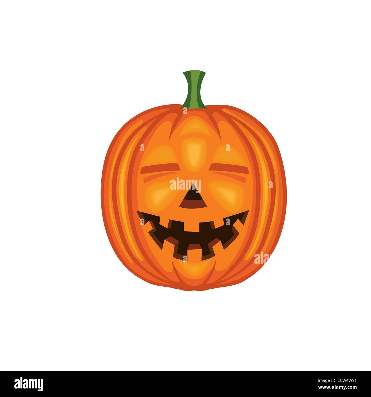 Vettore stile cartone animato zucca di Halloween Illustrazione Vettoriale