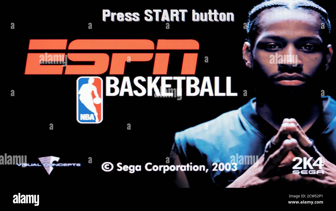 ESPN NBA Basketball - Sony PlayStation 2 PS2 - Editoriale utilizzare solo Foto Stock