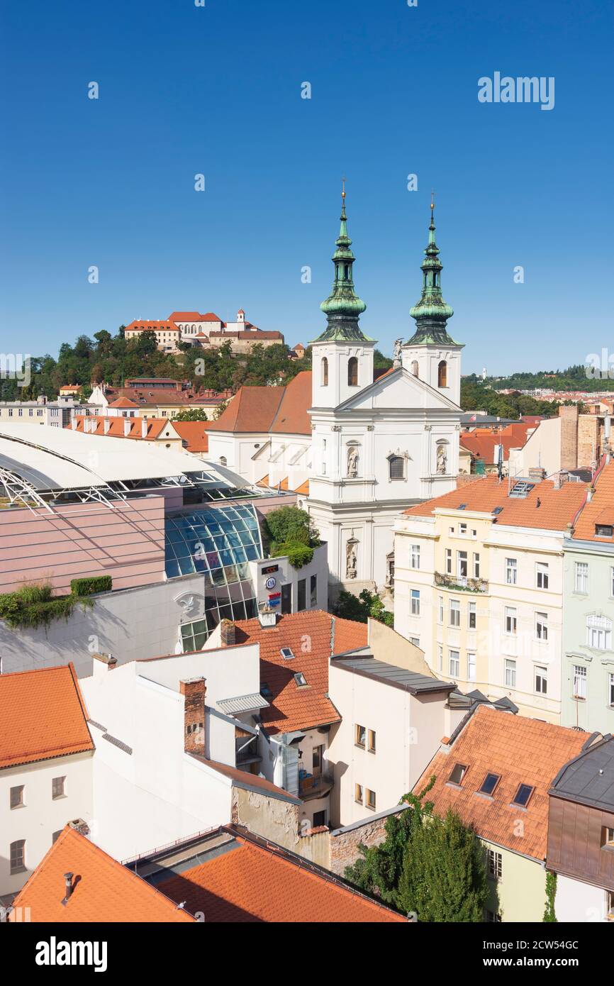 Brno (Brünn): Castello di Spilberk, Chiesa di San Michele, Città Vecchia nella Città Vecchia, Jihomoravsky, Südmähren, Moravia Sud, Ceco Foto Stock
