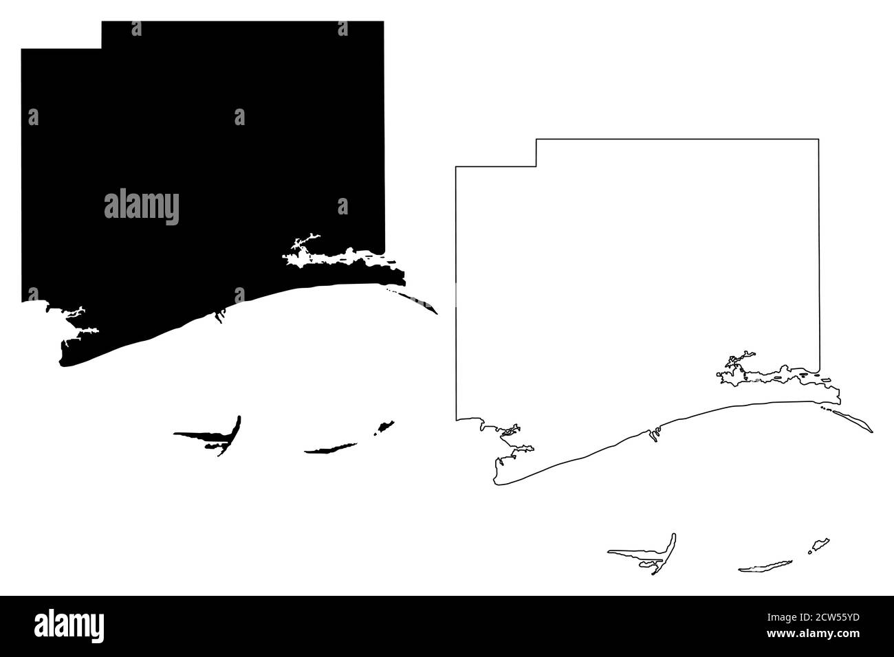 Harrison County, Mississippi (Stati Uniti, Stati Uniti d'America, Stati Uniti, Stati Uniti, Stati Uniti) mappa vettoriale illustrazione, schizzo scrimolo mappa Harrison Illustrazione Vettoriale