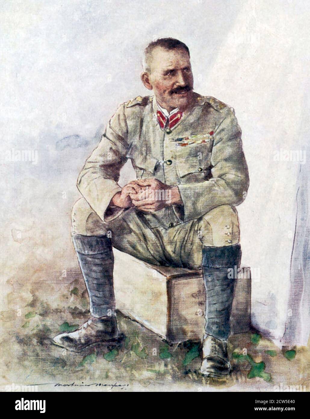 HECTOR MACDONALD (1853-1903) maggiore generale scozzese mentre si serve nel Boer Guerra Foto Stock