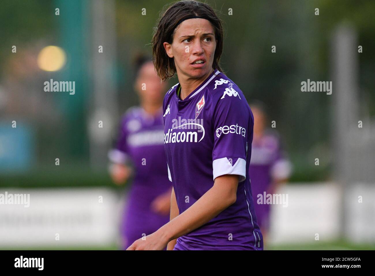 Daniela Sabatino (Fiorentina Femminile), Luisa Pugnali (Florentia S. Gimignano) durante ACF Fiorentina Femminile vs Florentia San Gimignano, così italiano Foto Stock