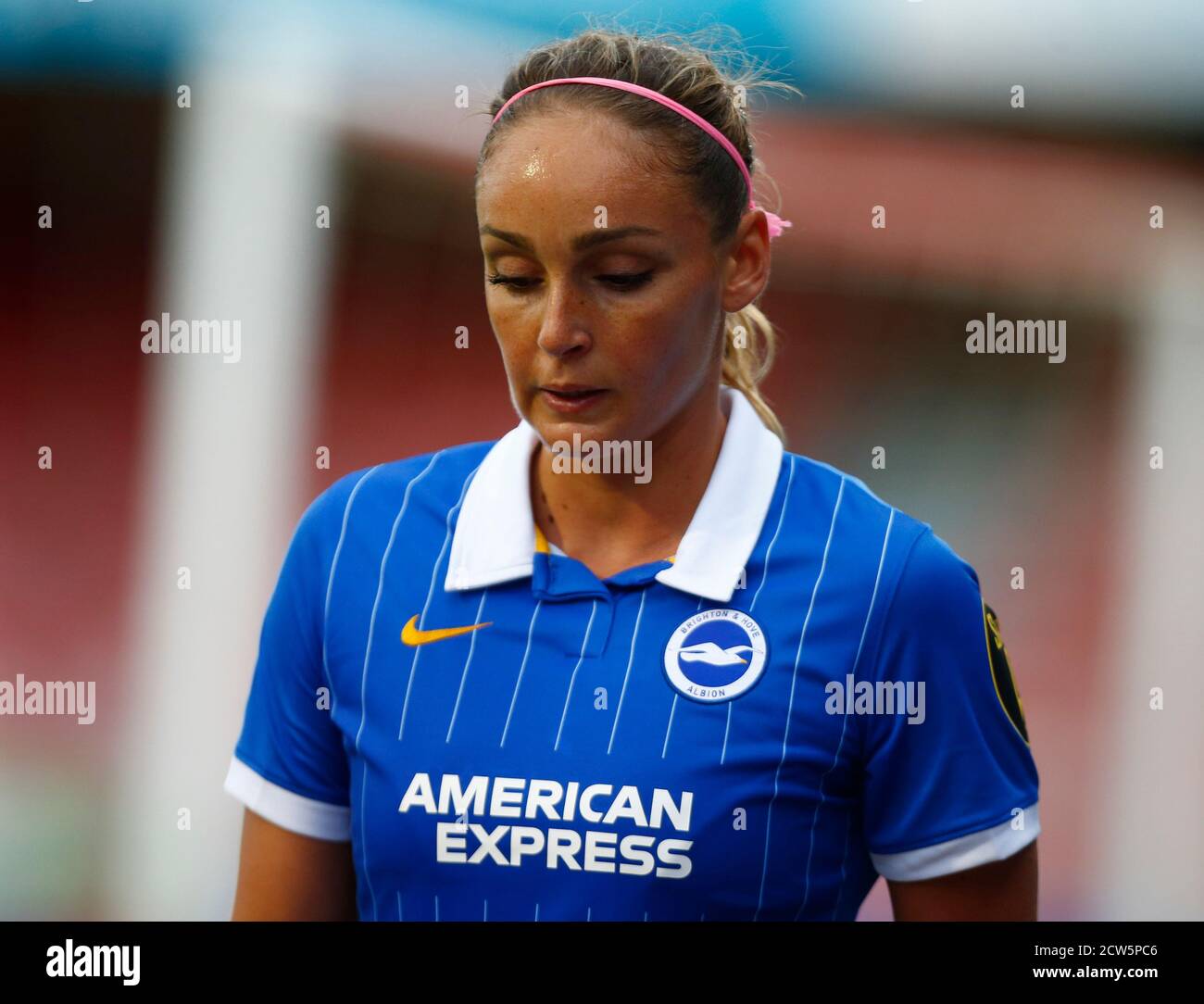 Crawley, Regno Unito. 01 Feb 2018. CRAWLEY, INGHILTERRA - SETTEMBRE 27: Nora Heroum di Brighton e Hove Albion WFC durante la partita della fa Cup femminile di Vitality tra le donne di Brighton e Hove Albion e le donne della città di Birmingham al Broadfield Stadium il 27 settembre 2020 a Crawley, Inghilterra Credit: Action Foto Sport/Alamy Live News Foto Stock