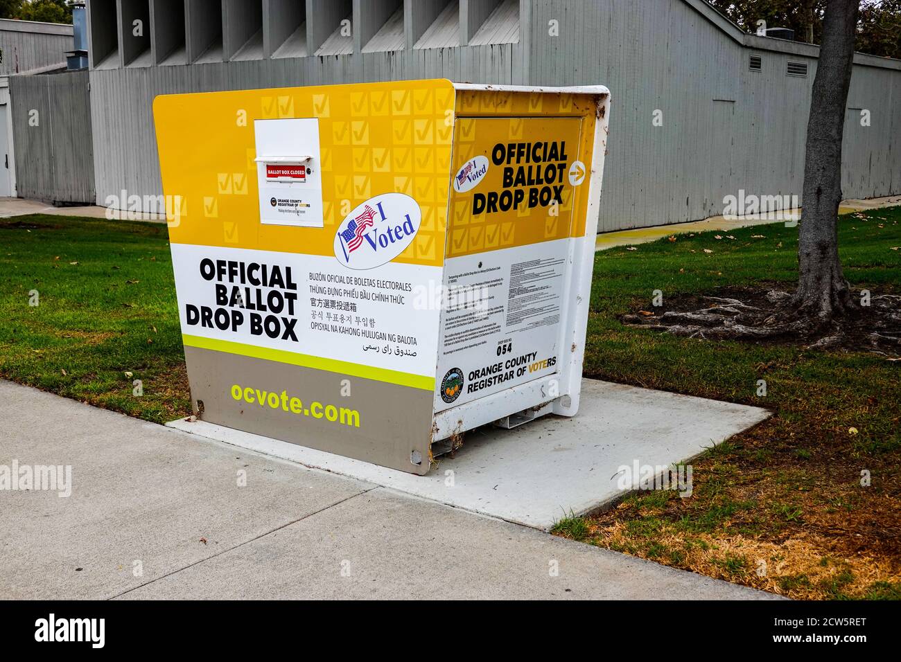 California See's un aumento delle caselle ufficiali di voto a causa del Coronavirus per le elezioni presidenziali del 2020. Foto Stock