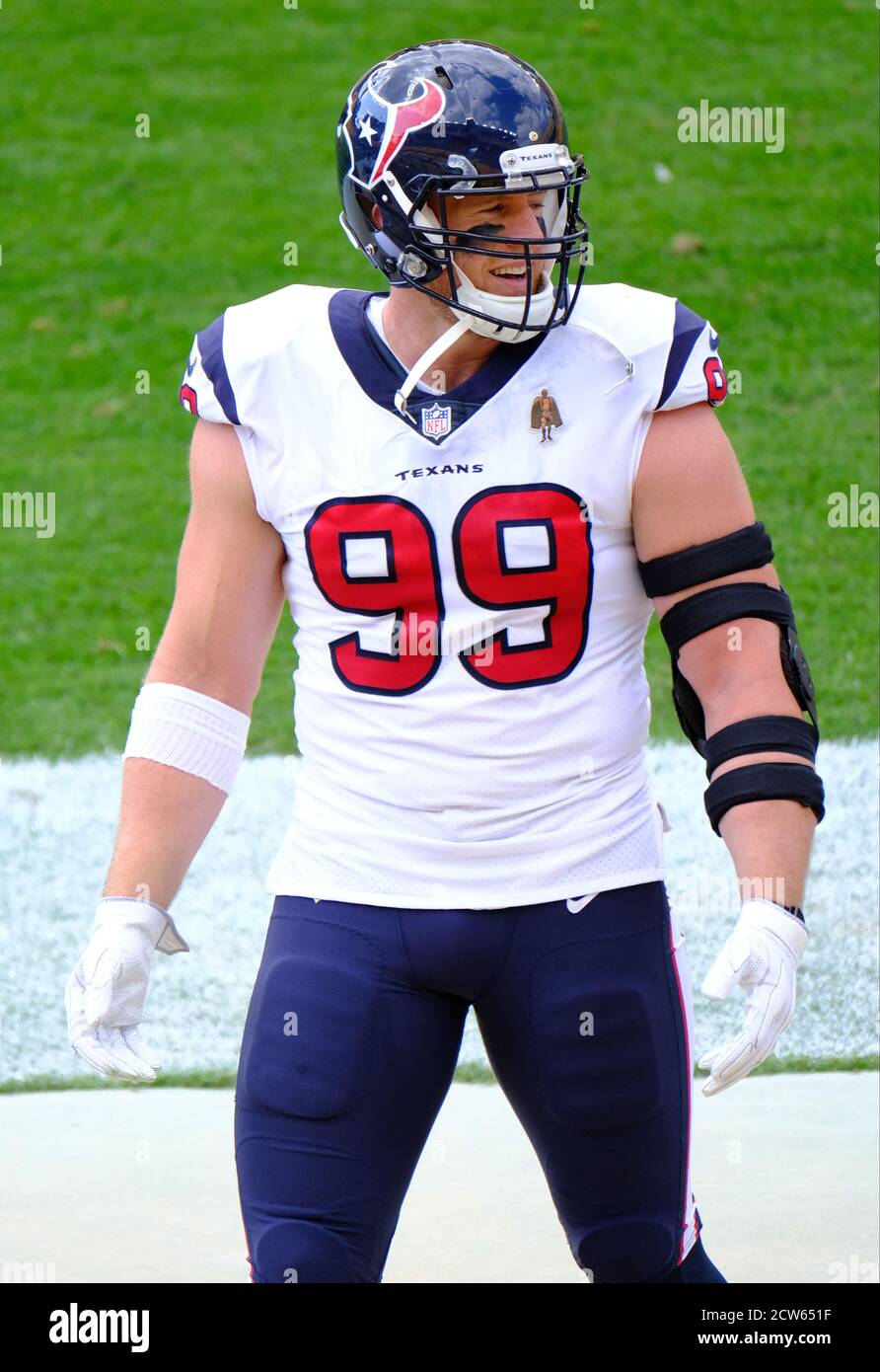 27 settembre 2020: J.J. Watt n. 99 durante la Pittsburgh Steelers contro Houston Texans all'Heinz Field di Pittsburgh, Pennsylvania. Jason Pohuski/CSM Foto Stock
