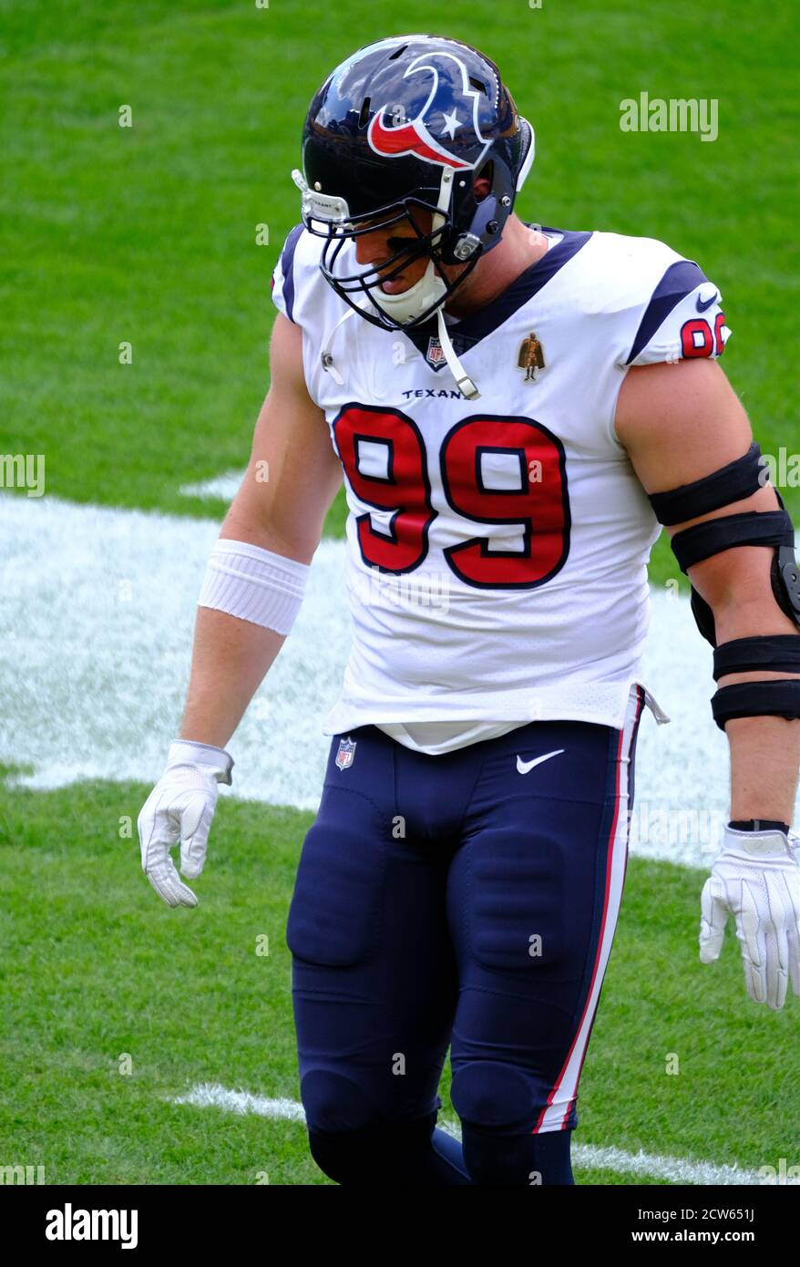 27 settembre 2020: J.J. Watt n. 99 durante la Pittsburgh Steelers contro Houston Texans all'Heinz Field di Pittsburgh, Pennsylvania. Jason Pohuski/CSM Foto Stock