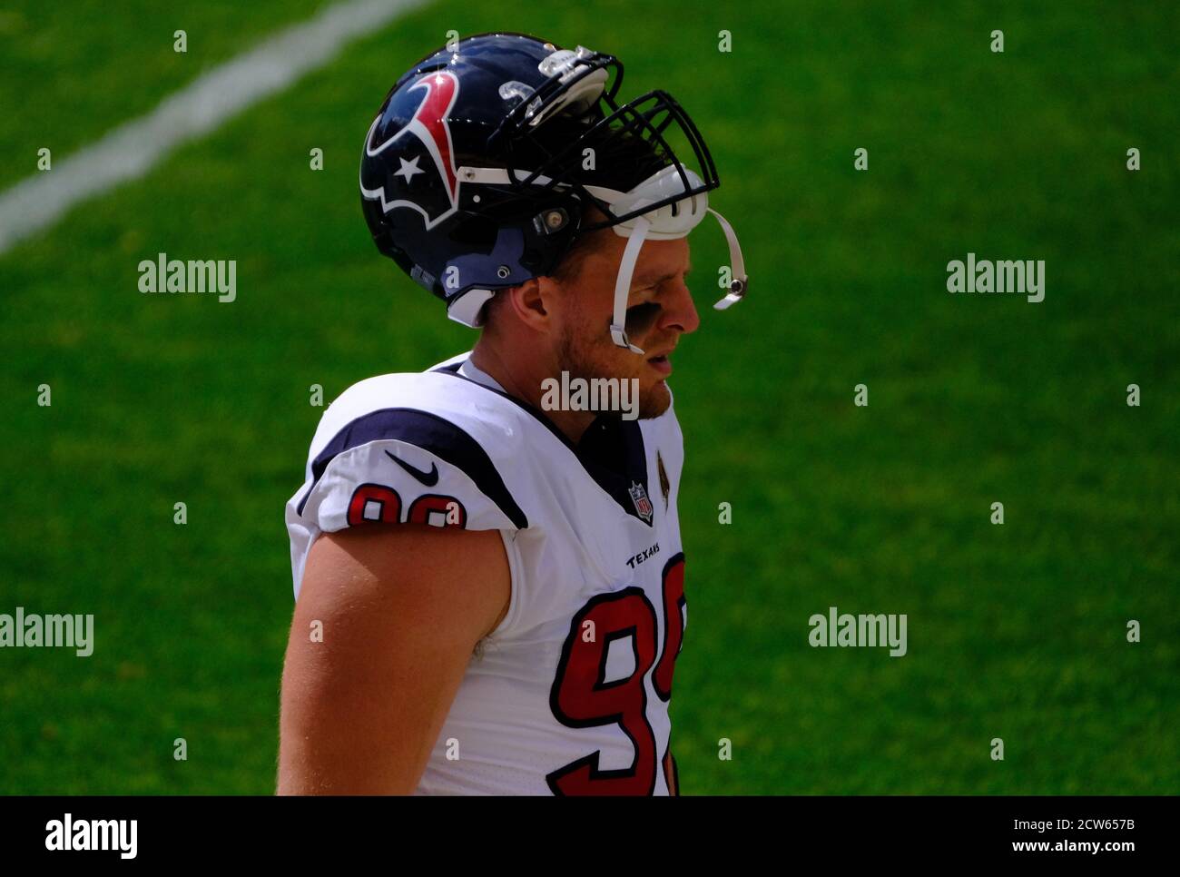 27 settembre 2020: J.J. Watt n. 99 durante la Pittsburgh Steelers contro Houston Texans all'Heinz Field di Pittsburgh, Pennsylvania. Jason Pohuski/CSM Foto Stock