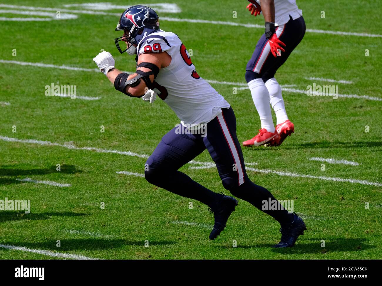 27 settembre 2020: J.J. Watt n° 99 durante la partita dei Pittsburgh Steelers contro Houston Texans all'Heinz Field di Pittsburgh, Pennsylvania. Jason Pohuski/CSM Foto Stock