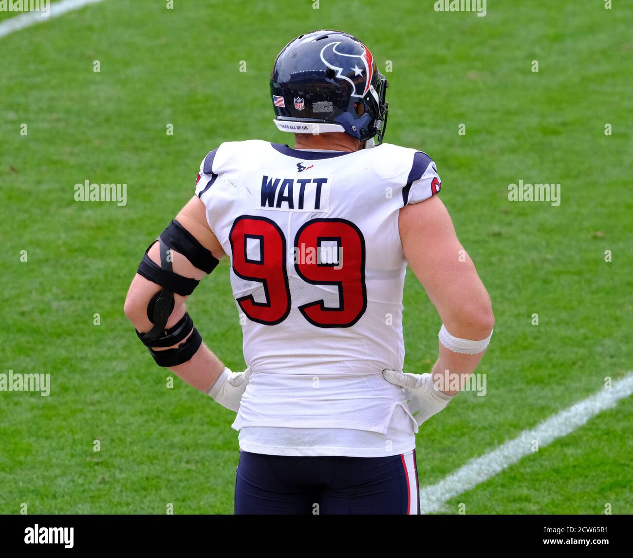 27 settembre 2020: J.J. Watt n° 99 durante la partita dei Pittsburgh Steelers contro Houston Texans all'Heinz Field di Pittsburgh, Pennsylvania. Jason Pohuski/CSM Foto Stock