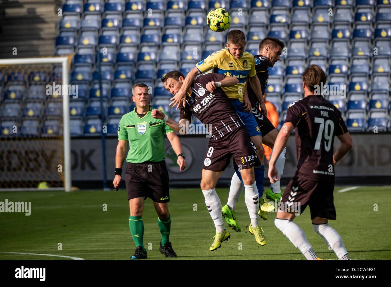 Broendby, Danimarca. 27 Settembre 2020. Morten Frendrup (19) di Broendby SE visto durante il 3F Superliga match tra Broendby IF e AC Horsens al Broendby Stadion di Broendby. (Photo Credit: Gonzales Photo/Alamy Live News Foto Stock