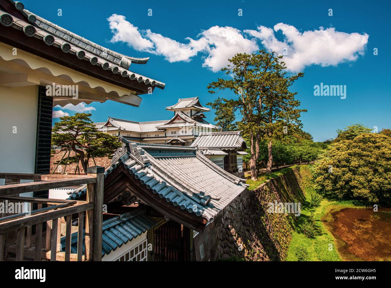 Castello di Kanazawa a Kanazawa, Ishikawa, Giappone Foto Stock