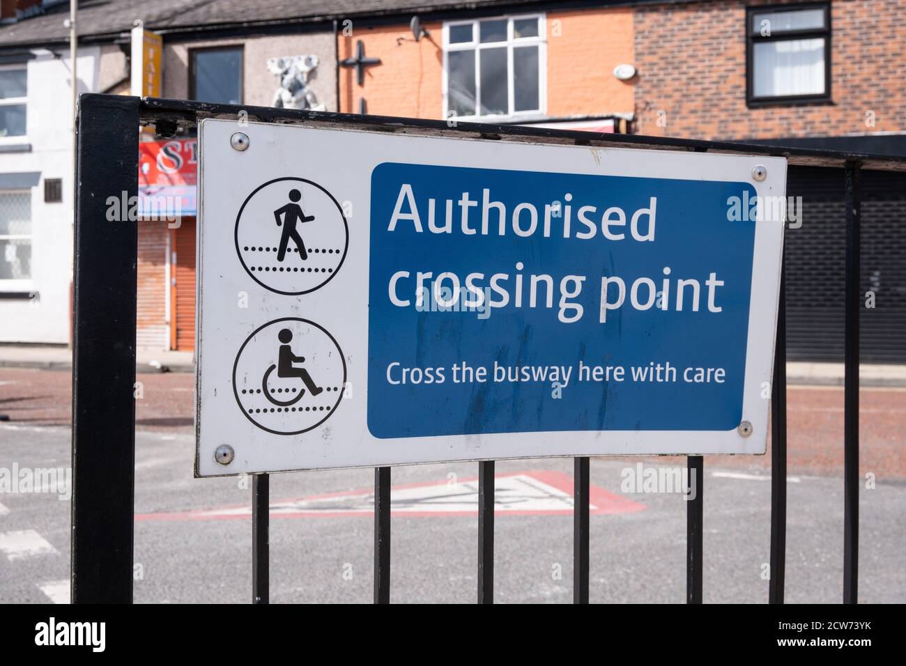 Punto di transito autorizzato allo svincolo di Bolton Lancashire Luglio 2020 Foto Stock