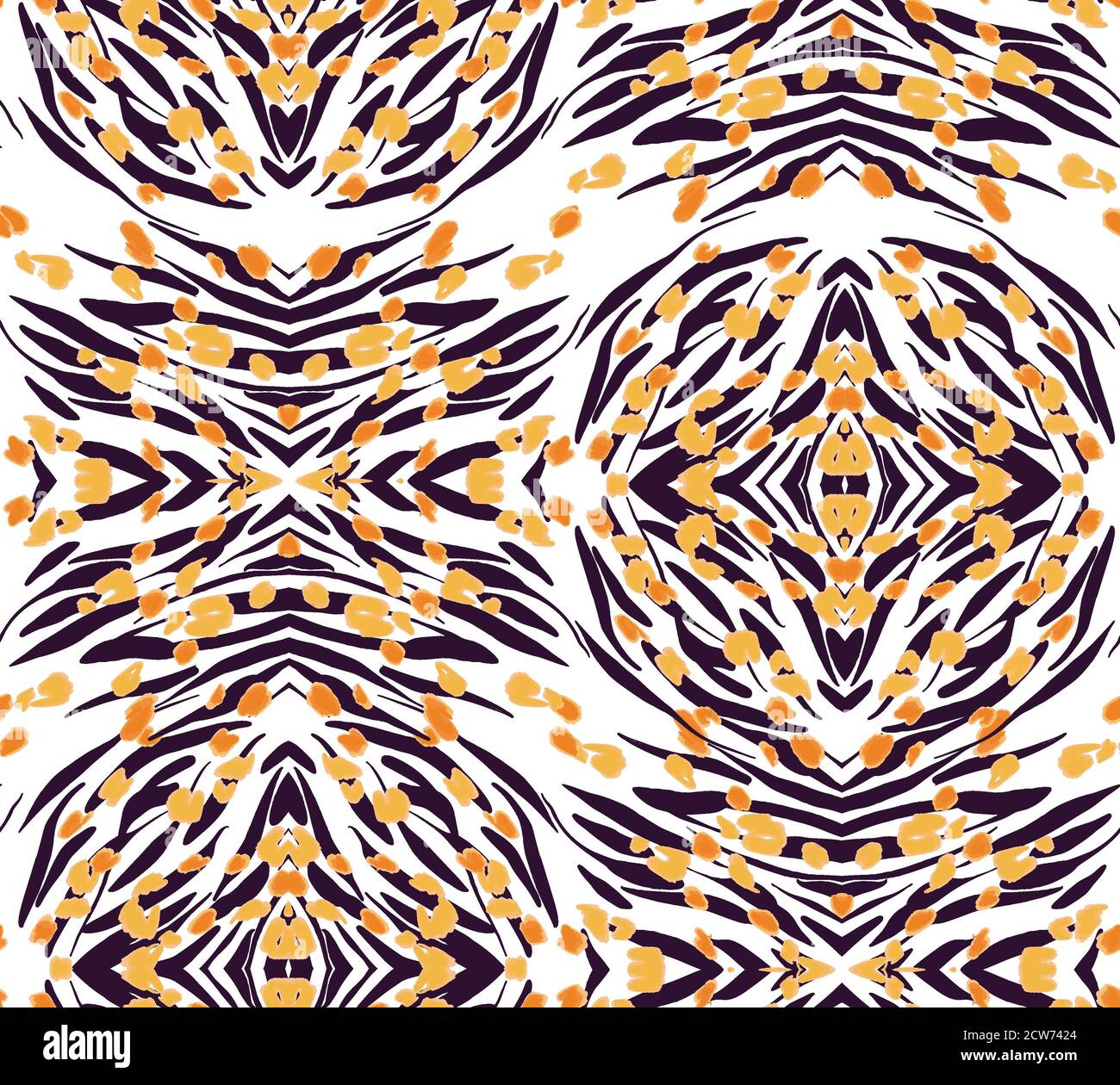 Struttura animale motivo di sfondo senza cuciture. Stampa di moda, design tessile. Simpatico modello. Vettore. Foto Stock