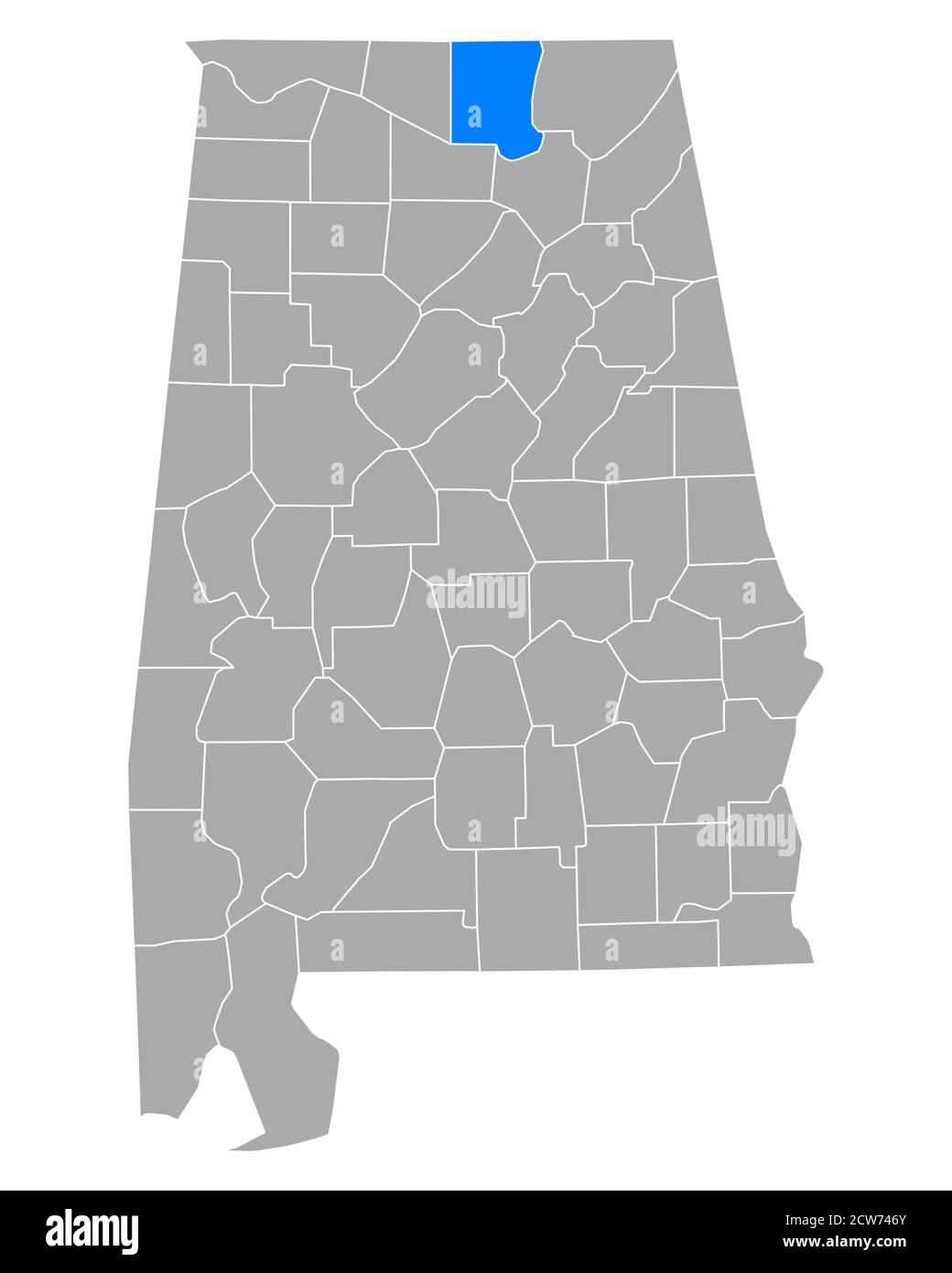 Madison sulla mappa di Alabama Foto Stock