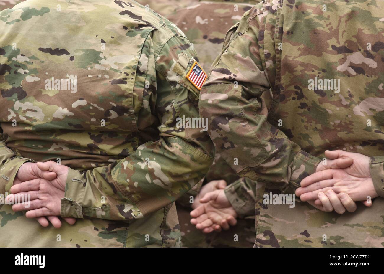 Veterans Day. SOLDATO USA. Esercito DEGLI STATI UNITI. Le forze armate degli Stati Uniti. Forze militari degli Stati Uniti d'America. Memorial giorno. Foto Stock
