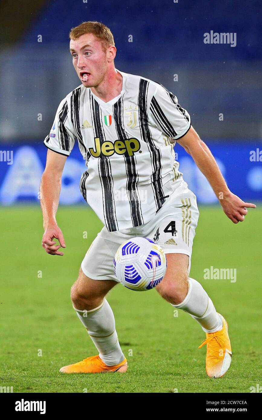Dejan Kulusevski della Juventus in azione durante il campionato italiano Serie A Football Match tra AS Roma e Juventus FC il 27 settembre 2020 a. Foto Stock