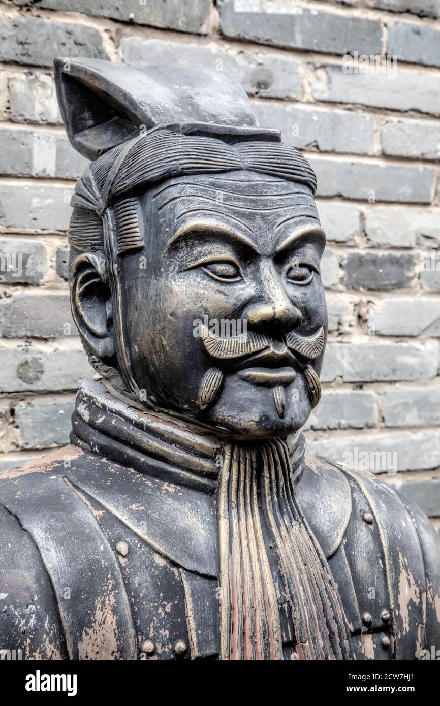 Replica di un guerriero di terracotta come attrazione turistica in Guilin Cina Foto Stock