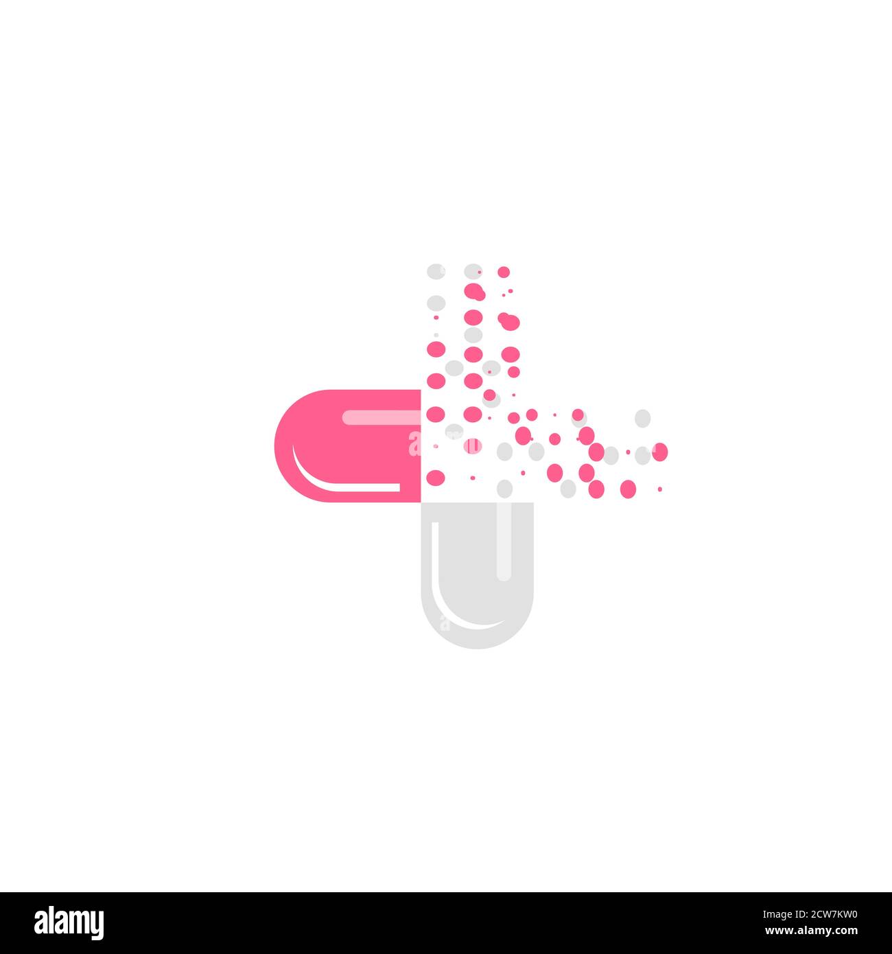 Disegno illustrativo del logo del medico e della capsula per l'assistenza medica e sanitaria. Illustrazione Vettoriale