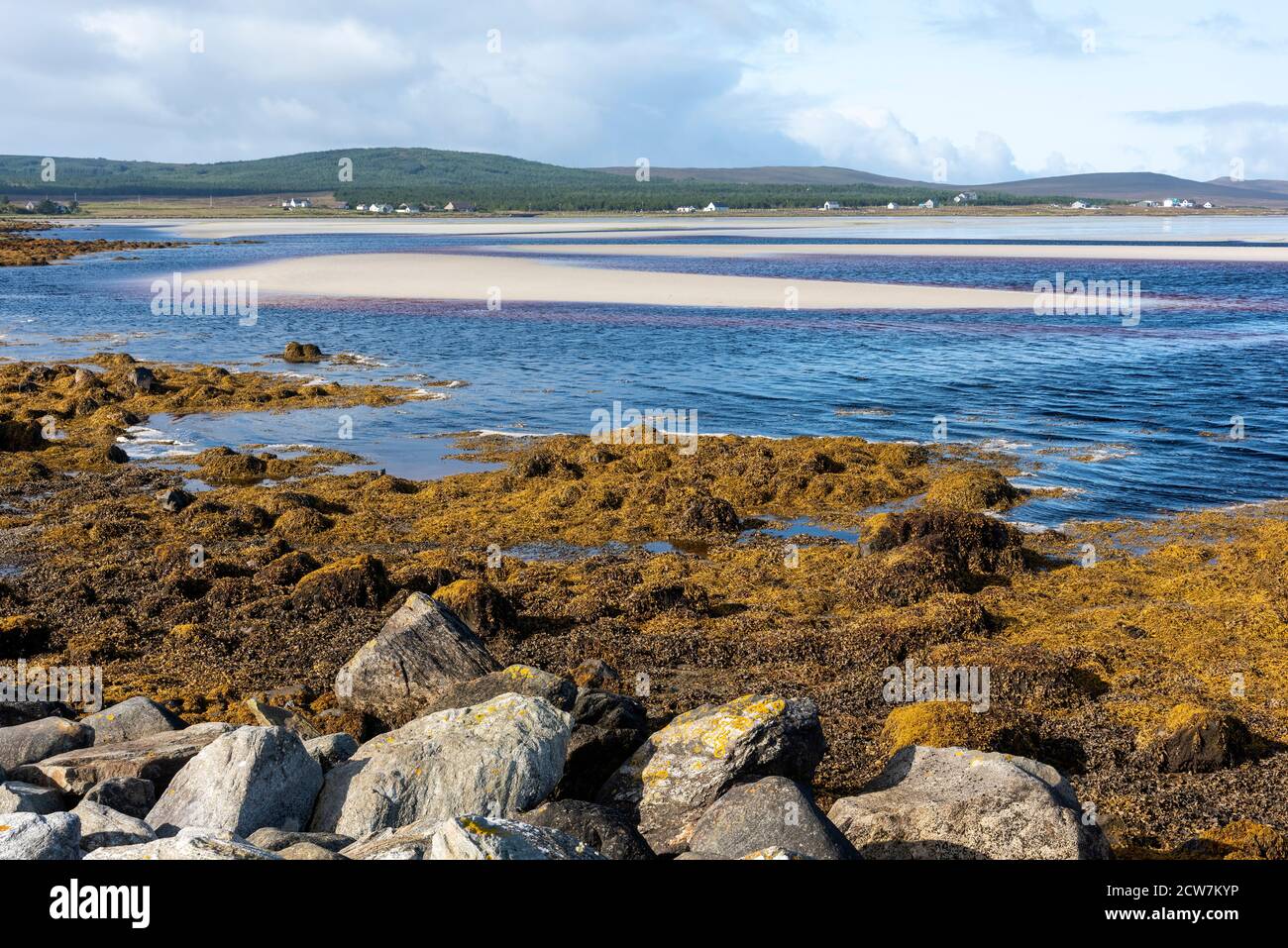 Traigh Vallay sull'Isola di North Uist Foto Stock