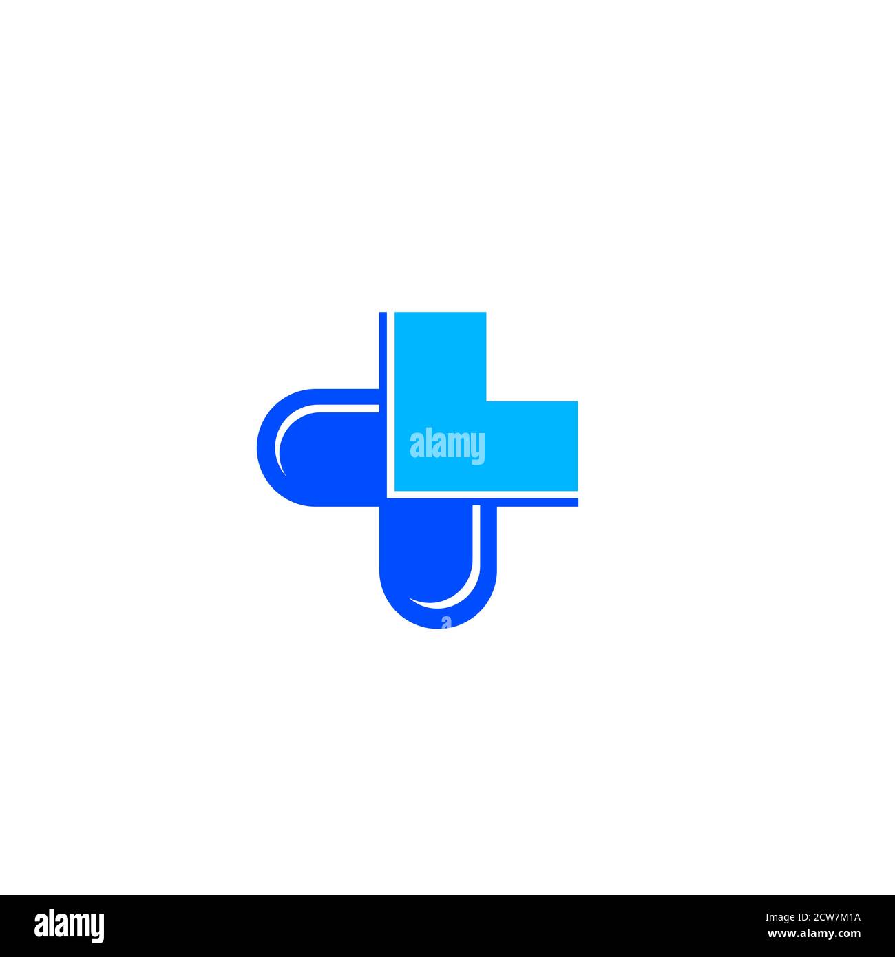Disegno illustrativo del logo del medico e della capsula per l'assistenza medica e sanitaria. Illustrazione Vettoriale