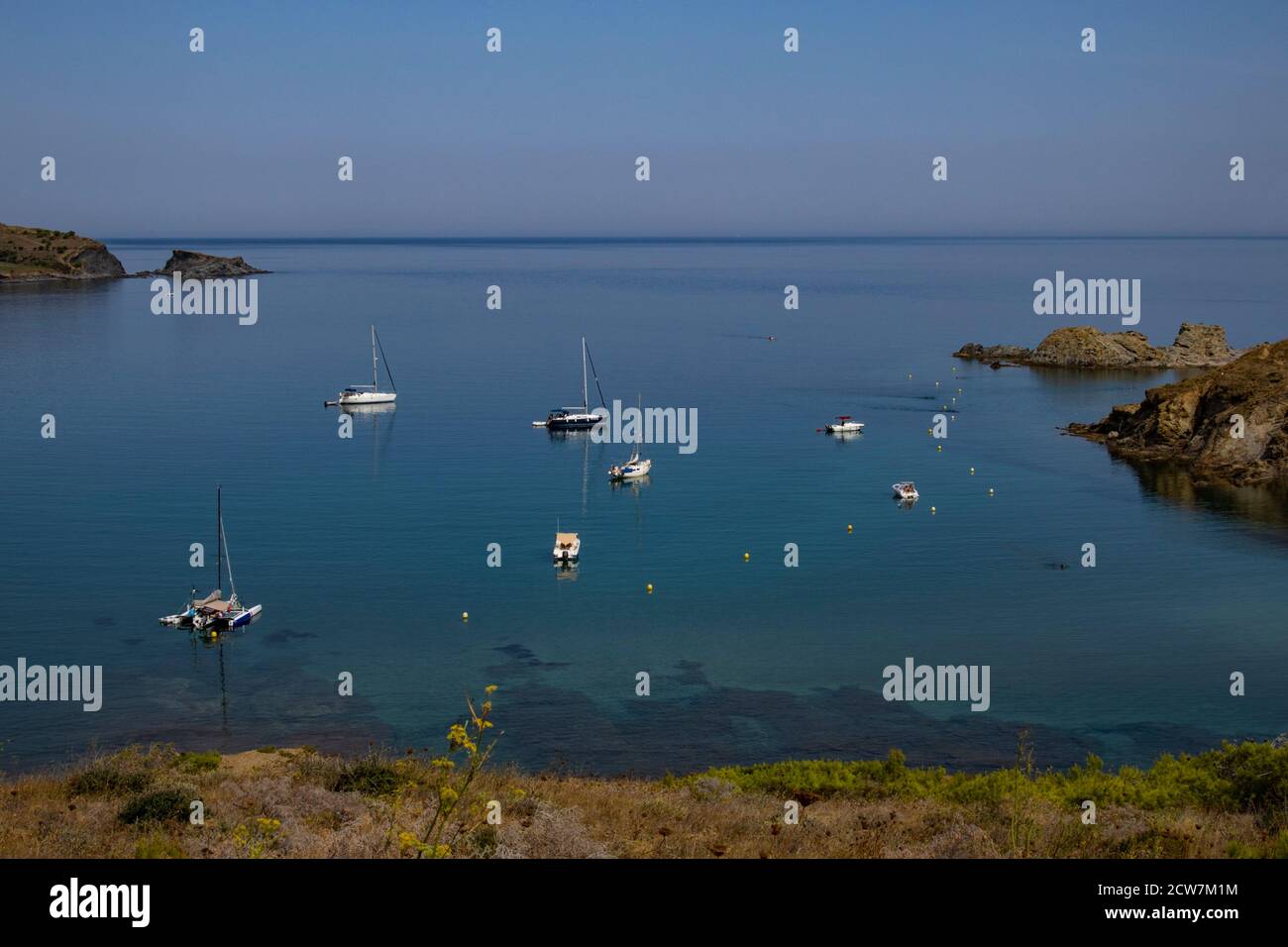 Il peninsulare di Cap Ras a Llanca, Costa Brava, Catalogna, Spagna Foto Stock