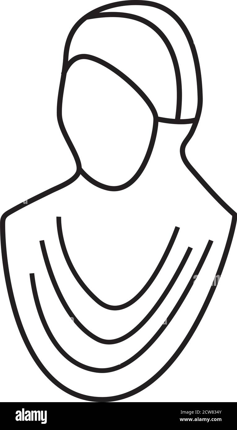Icona hijab grafico disegno illustrazione vettore isolato Illustrazione Vettoriale