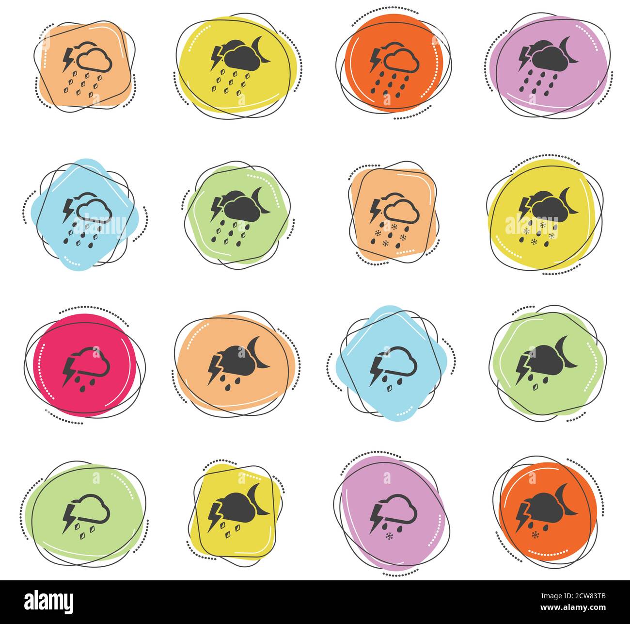 Meteo semplicemente le icone Illustrazione Vettoriale