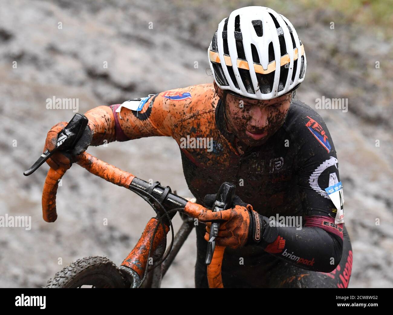 Mlada Boleslav, Repubblica Ceca. 26 Settembre 2020. NADJA HEIGL d'Austria in azione durante la coppa ceca ciclocross Toi Toi Toi Cup - donne in bicicletta a Mlada Boleslav, Repubblica Ceca, 26 settembre 2020. Credit: Michal Krumphanzl/CTK Photo/Alamy Live News Foto Stock