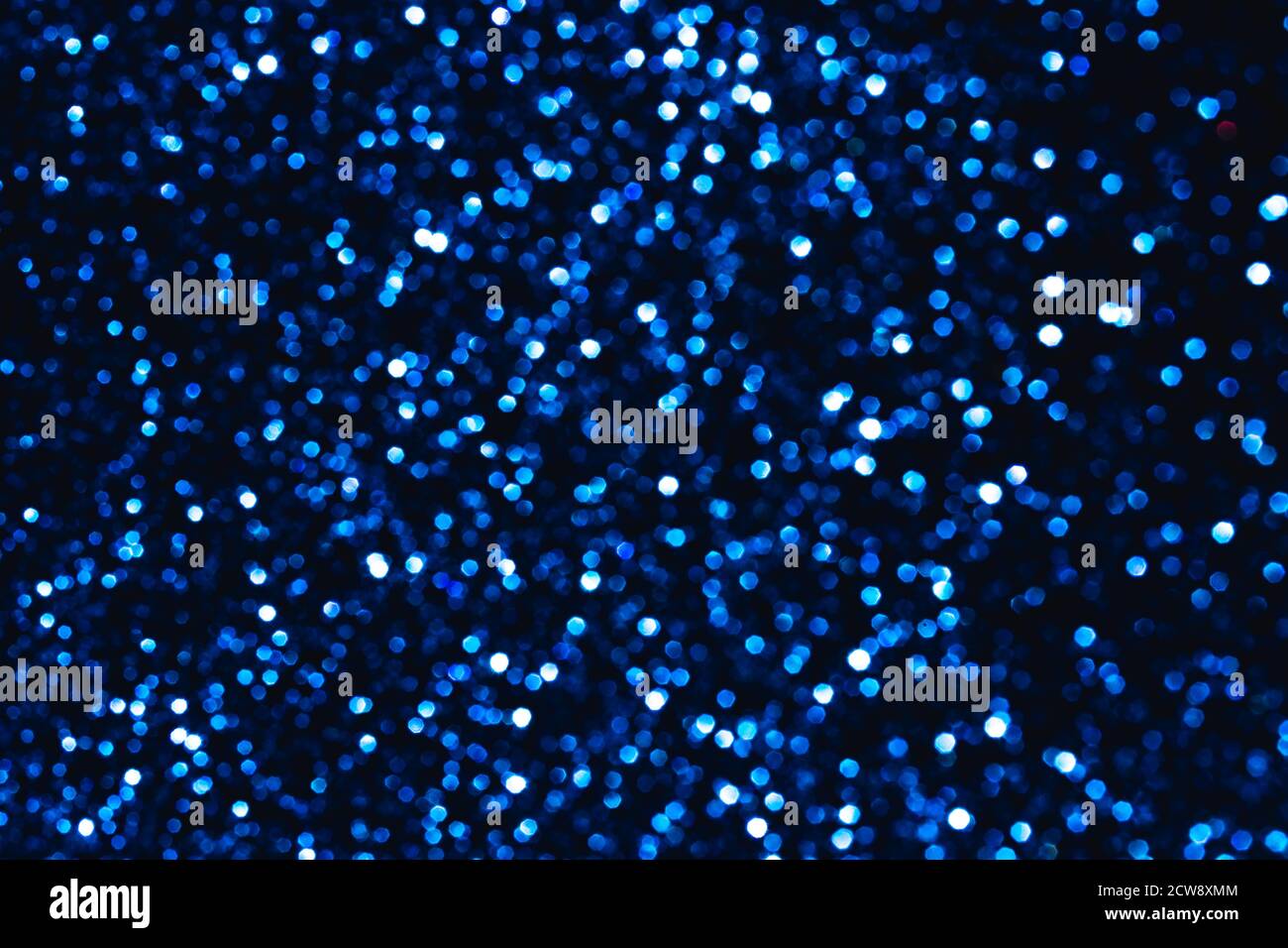 Immagine di sfondo bokeh astratta di colore blu scuro Foto Stock