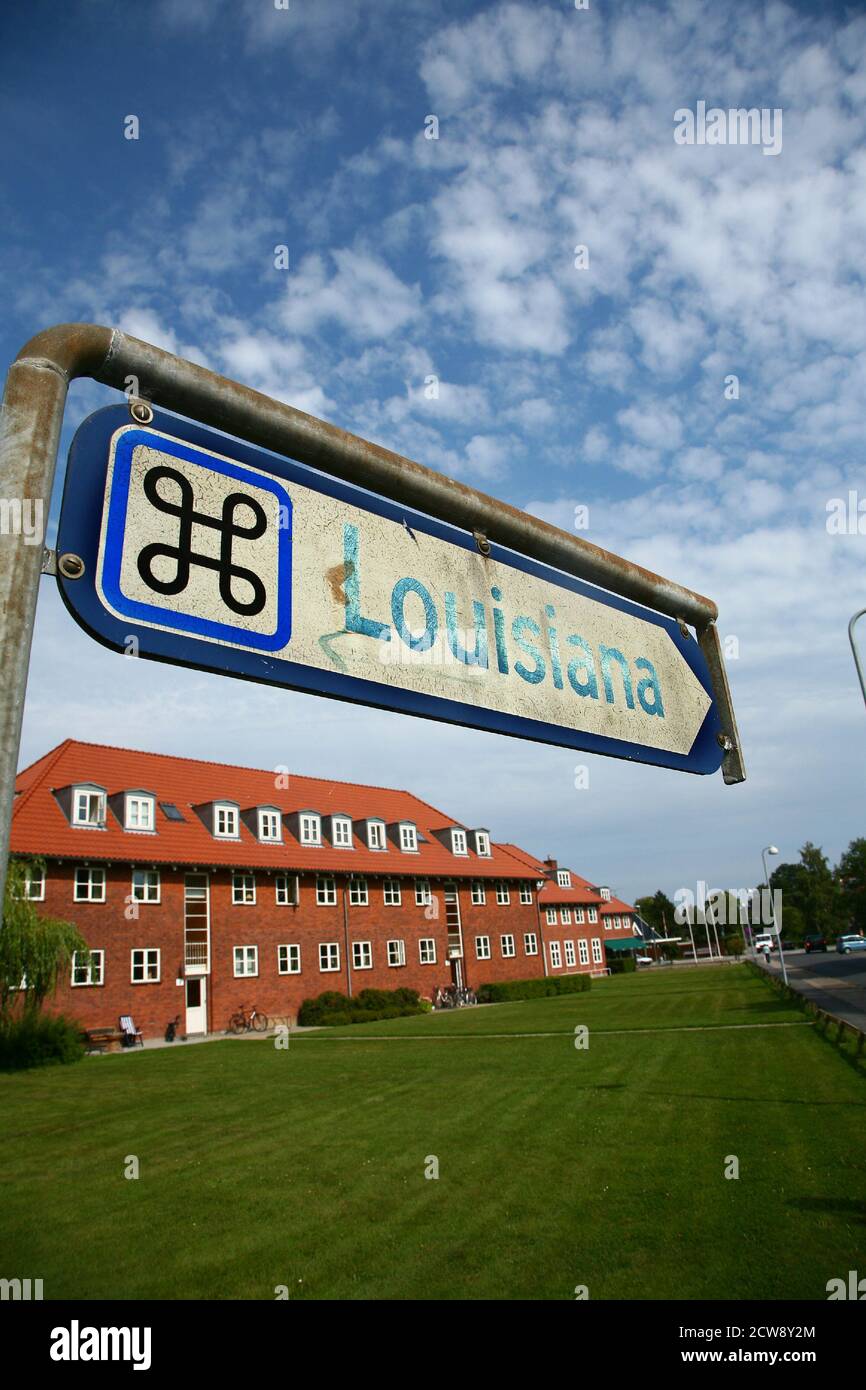 Stazione ferroviaria di Humlebæk nel 2009 Foto Stock