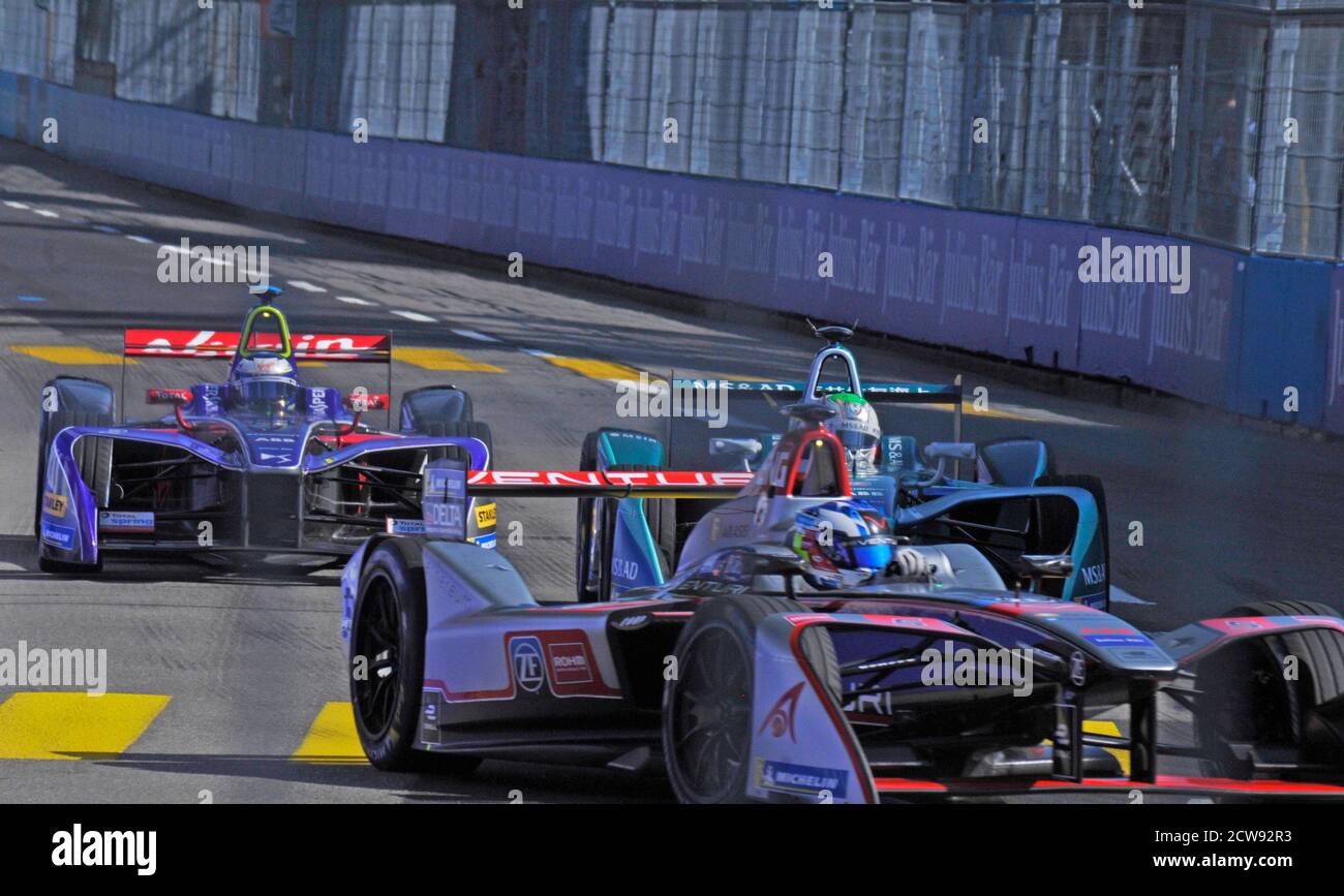 Formula di ABB-E gara in Zürich-City: la prima gara in quanto 64 anni in Svizzera stimola a zero emissioni technology Foto Stock