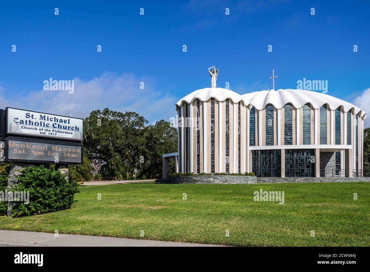 Chiesa cattolica di San Michele, Chiesa dei pescatori, Biloxi, Mississippi, USA Foto Stock
