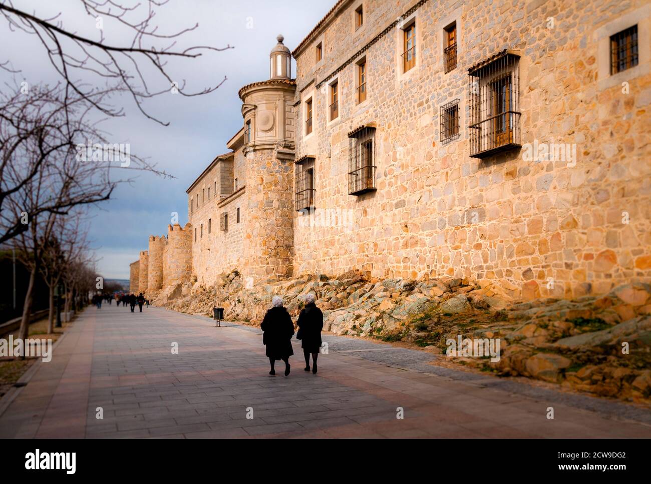 Palazzo Episcopale en las murallas. Ávila. Castilla León. España Foto Stock