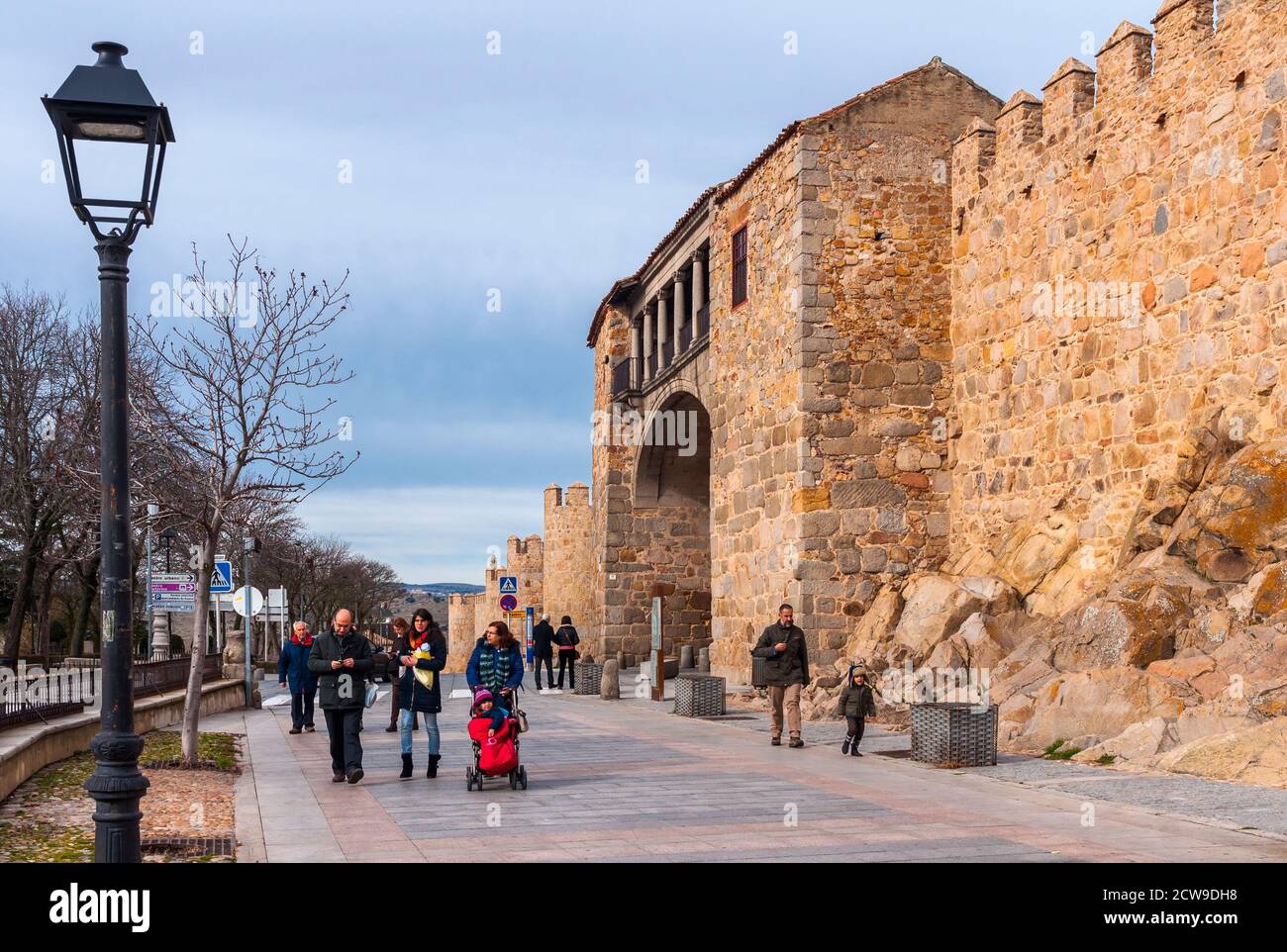 Puerta del rastro de las murallas. Ávila. Castilla León. España Foto Stock