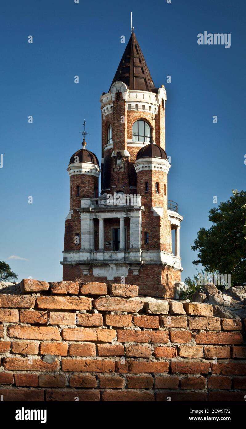 Memorial Gardos Tower (alias la Torre di Janos Hunyadi) situato a Zemun, città di Belgrado, Serbia Foto Stock