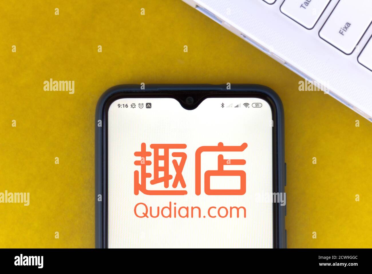 Brasile. 22 Giugno 2020. In questa illustrazione fotografica viene visualizzato il logo Qudian sullo smartphone. Credit: Rafael Henrique/SOPA Images/ZUMA Wire/Alamy Live News Foto Stock