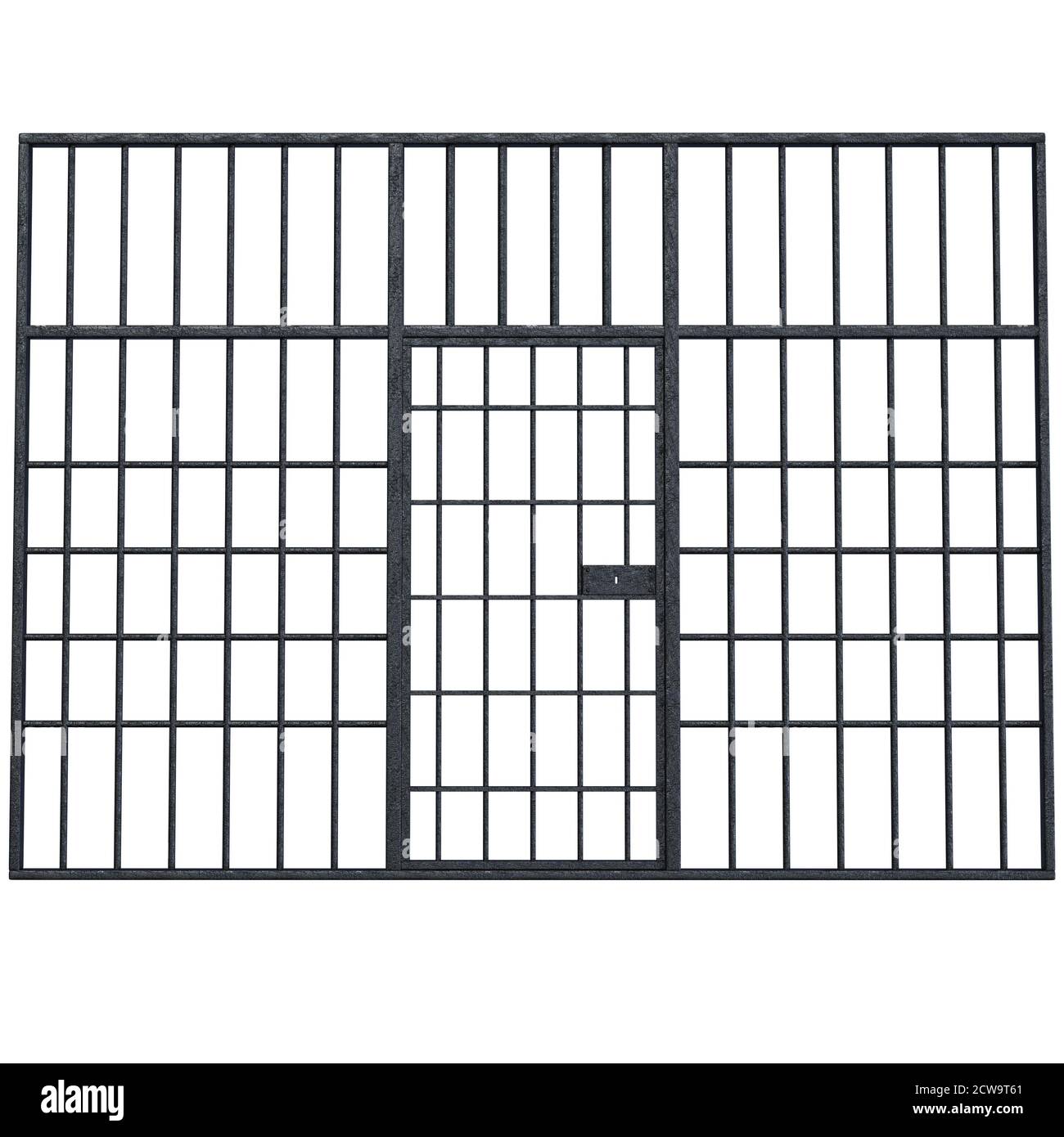 Interno prigione, illustrazione 3D, rendering 3D Foto Stock