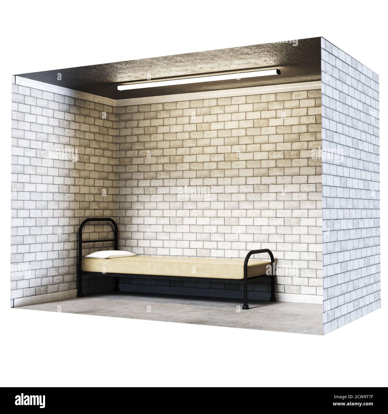 Interno prigione, illustrazione 3D, rendering 3D Foto Stock