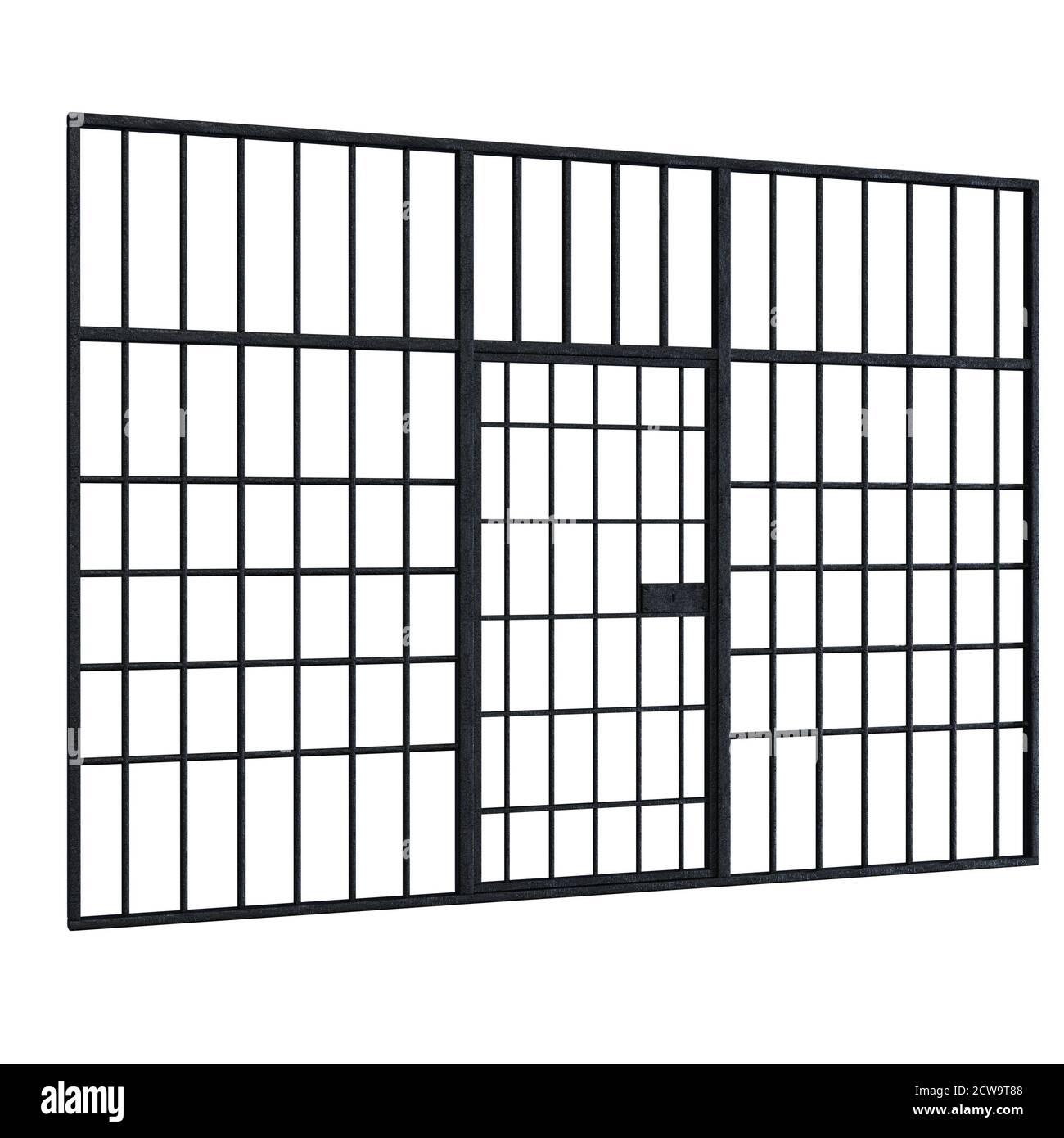 Interno prigione, illustrazione 3D, rendering 3D Foto Stock