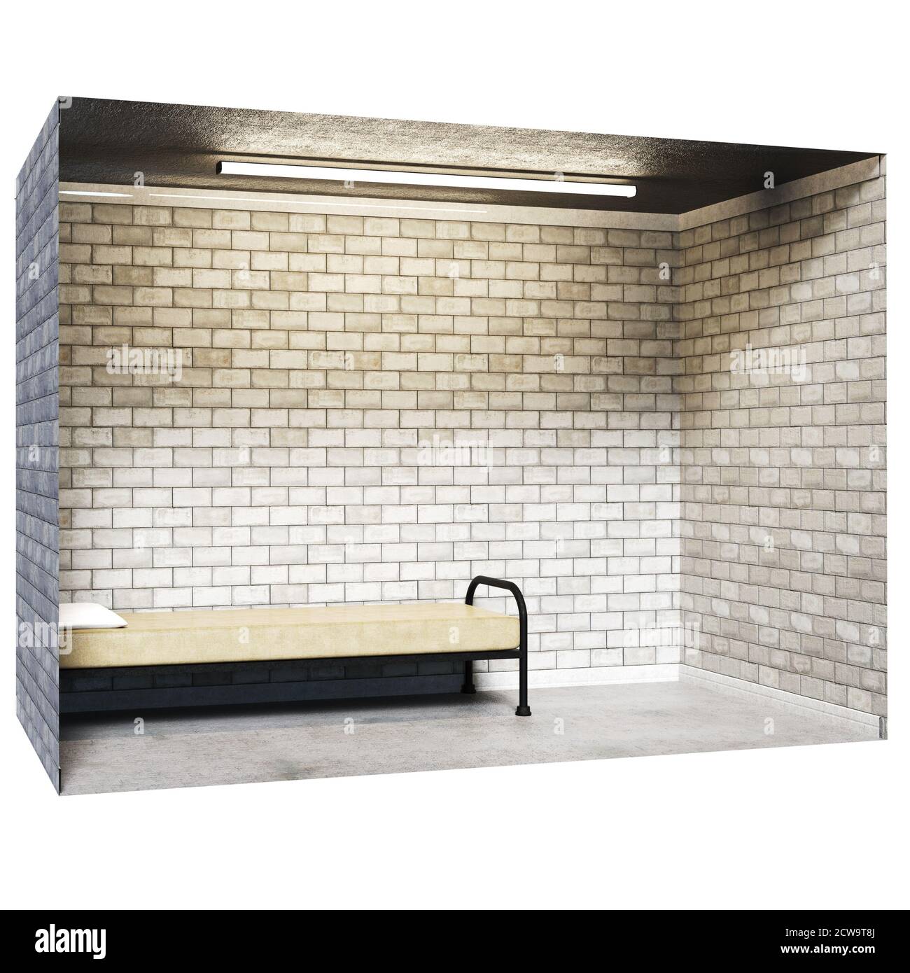 Interno prigione, illustrazione 3D, rendering 3D Foto Stock