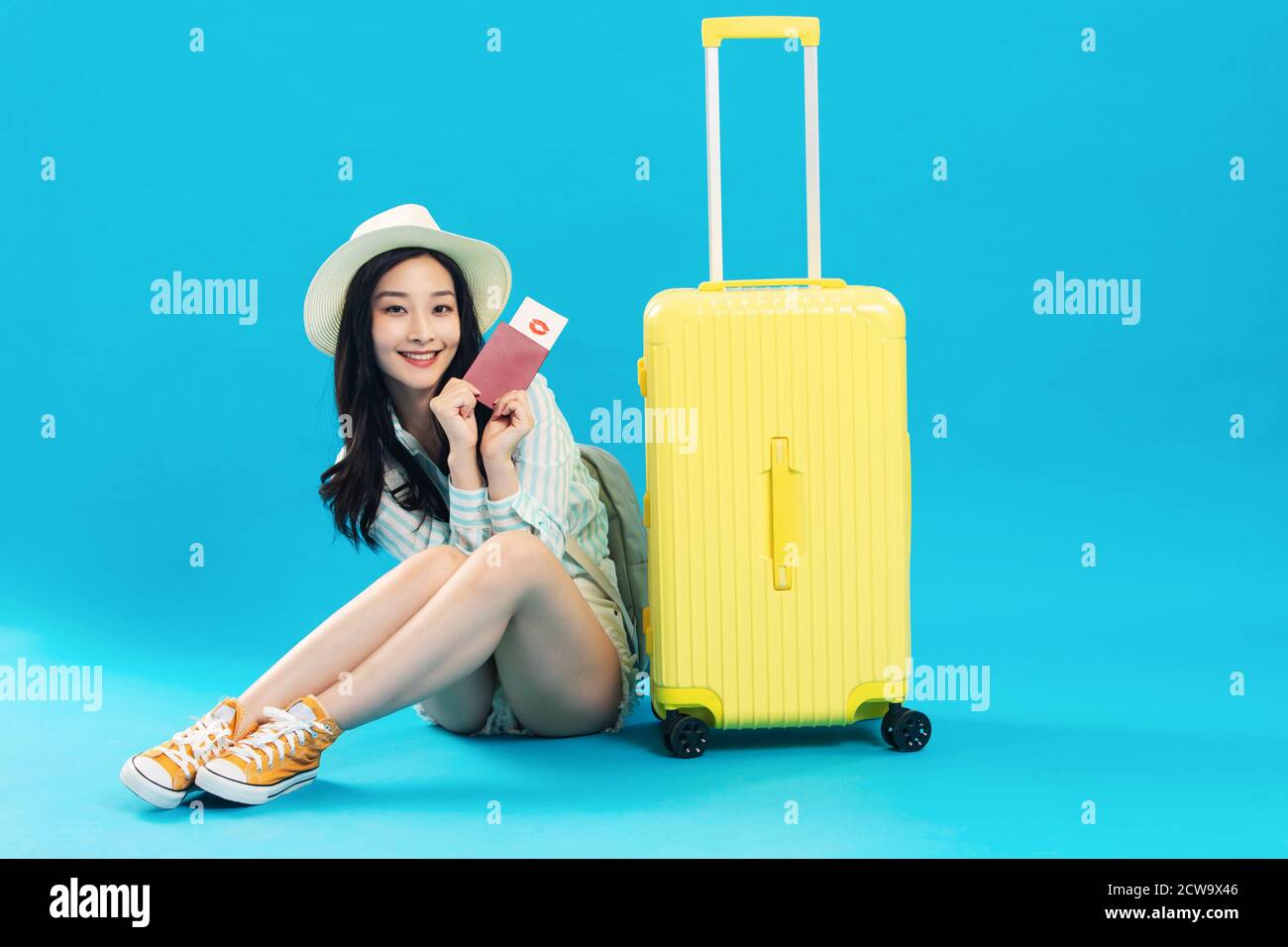 Giovani donne in viaggio Foto Stock